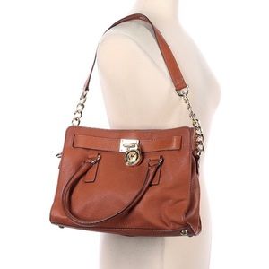 EUC Michael Kors Large Leather Shoulder Bag